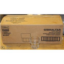LOT OF 3 DOZEN LIBBEY DURATUFF 8OZ. ROCKS GLASSES