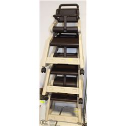 LOT OF 3 RUBBERMAID HIGH CHAIRS WITH WHEELS
