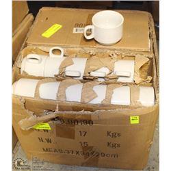 CASE OF 72 JOHNSON ROSE STACKABLE TEA CUPS