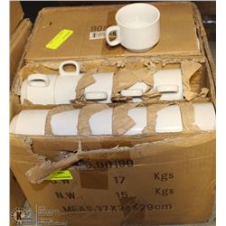 CASE OF 72 JOHNSON ROSE STACKABLE TEA CUPS