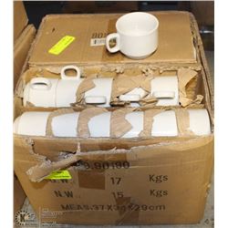 CASE OF 72 JOHNSON ROSE STACKABLE TEA CUPS