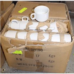 CASE OF 72 JOHNSON ROSE STACKABLE TEA CUPS