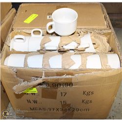 CASE OF 72 JOHNSON ROSE STACKABLE TEA CUPS
