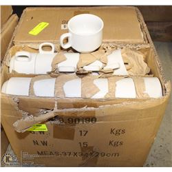 CASE OF 72 JOHNSON ROSE STACKABLE TEA CUPS
