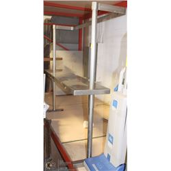 TABLE MOUNTED STAINLESS STEEL OVERHEAD SHELF