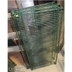 4 GREEN METRO SHELVES