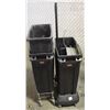 Image 1 : LOT OF 3 RUBBERMAID SLIM-BINS W/ 2 DOLLY'S