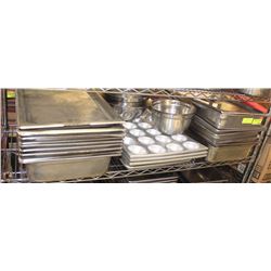 SHELF OF 16 FULL SIZE INSERTS + CUPCAKE PAN +
