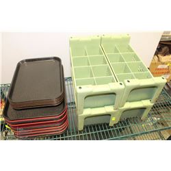 4 DISHWASHER UTENSIL-BASKETS + 22 SMALL SERVING