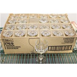 24 LIBBEY 6.5 OZ WINE GLASSES