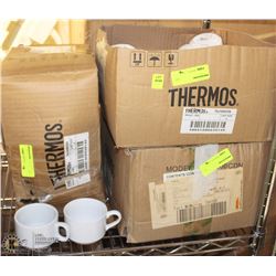 3 CASES OF STACKABLE CORBY-HALL PORCELAIN MUGS