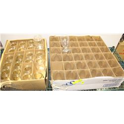 36-10.5 OZ MANHATTAN BANQUET GOBLETS + 22 JAR-TYPE