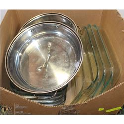 LOT OF KITCHEN GLASSWARE/BAKEWARE