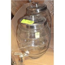2 GLASS JUICE/PUNCH DISPENSERS