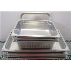 LOT OF ASSORTED SIZED STAINLESS STEEL INSERTS