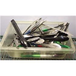 PLASTIC TOTE INSERT W/ VARIOUS TONGS