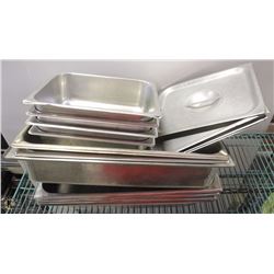 LOT OF ASSORTED SIZES STAINLESS STEEL INSERTS