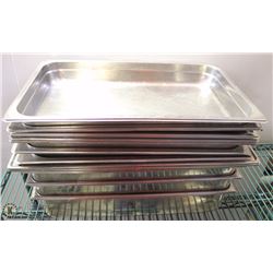 LOT OF ASSORTED SIZES STAINLESS STEEL INSERTS