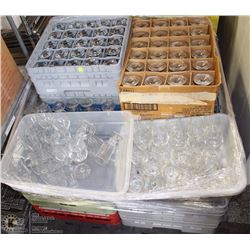 PALLET OF DISHWASHING TRAYS W/ MANY ASSORTED