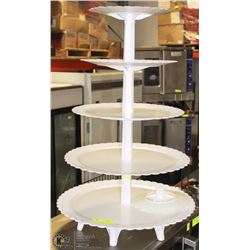 5-TIER WHITE DESSERT DISPLAY STAND