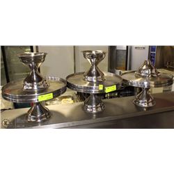 LOT OF FIVE 12" CAKE/PIZZA STANDS