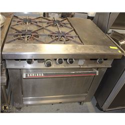 GARLAND 4-BURNER 12"X24" FLAT-TOP HYBRID OVEN
