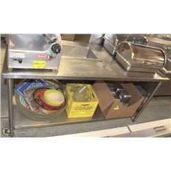 2-TIER 72"X30" STAINLESS STEEL PREP TABLE W/ FULL-