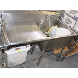 SINGLE-WELL STAINLESS STEEL RINSING/WASHING