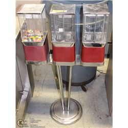 TRIPLE HEAD CANDY DISPENSER NO KEYS