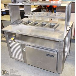 REFRIGERATED STAINLESS STEEL PREP STATION 4'X51"