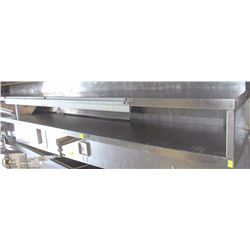 140"x18"x10" 2-TIER STEEL-PLATED SHELF( WOOD BASE)