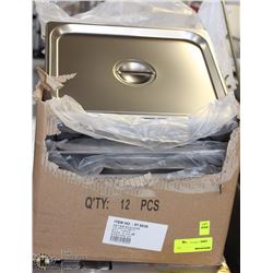 1-DOZEN NEW HALF-SIZE STAINLESS STEEL INSERT LIDS