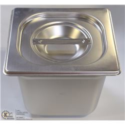 ME#8, S/S FOOD PAN ONE FOURTH SIZE 6" DEEP WITH