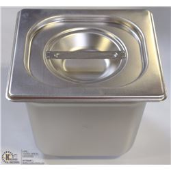 ME#8, S/S FOOD PAN ONE FOURTH SIZE 6" DEEP WITH