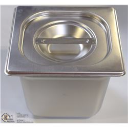 ME#8, S/S FOOD PAN ONE FOURTH SIZE 6" DEEP WITH