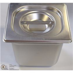 ME#8, S/S FOOD PAN ONE FOURTH SIZE 6" DEEP WITH