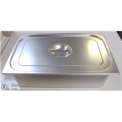 ME#10, S/S FOOD PAN FULL SIZE 6" DEEP WITH LID