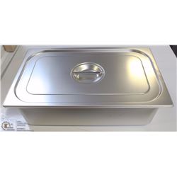 ME#10, S/S FOOD PAN FULL SIZE 6" DEEP WITH LID