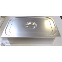 ME#10, S/S FOOD PAN FULL SIZE 6" DEEP WITH LID