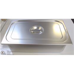 ME#10, S/S FOOD PAN FULL SIZE 6" DEEP WITH LID