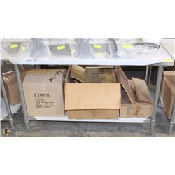 ME#13, 30"X60" S/S WORK TOP TABLE WITH 4" BACK