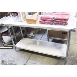 ME#12, 24"X60" S/S WORK TOP TABLE WITH GALVANIZED