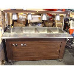 4-WELL STEAMING/WARMING BUFFET SERVING TABLE