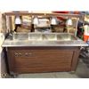 Image 1 : 4-WELL STEAMING/WARMING BUFFET SERVING TABLE