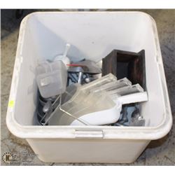 BAKERS SQUARE ROLLING BIN WITH CONTENTS: