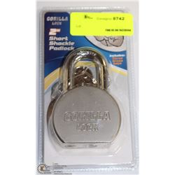2" GORILLA-LOCK SHORT-SHACKLE PADLOCK