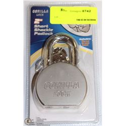 2" GORILLA-LOCK SHORT-SHACKLE PADLOCK