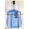 Image 1 : NEW RUBBERMAID BLUE-SCOOP WITH CHROME HOLDING RACK