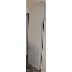 TWO 8FT PLASTIC FOLDING TABLES