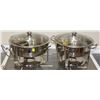 Image 1 : LOT OF 2 ROUND CHAFFING DISHES